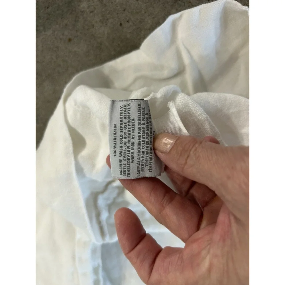 Restoration Hardware Belgian Linen Full Sheet Set White GUC‎
